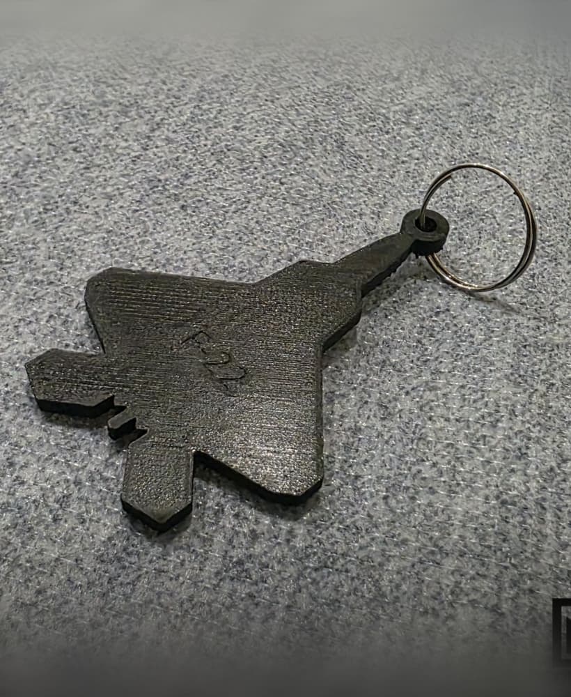 F-22 Raptor Keychain Silhouette 3d model