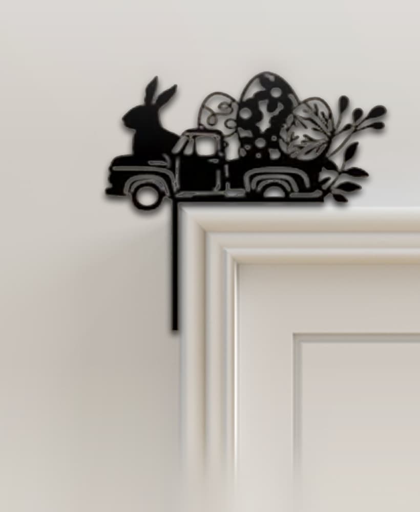 Rabbit And Egg Door Corner Decor 3d model