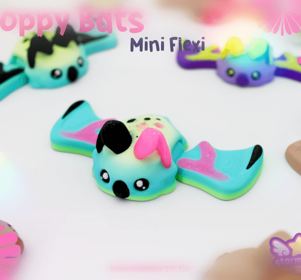 Floppy Bat + Pancake Bat Flexi 3d model