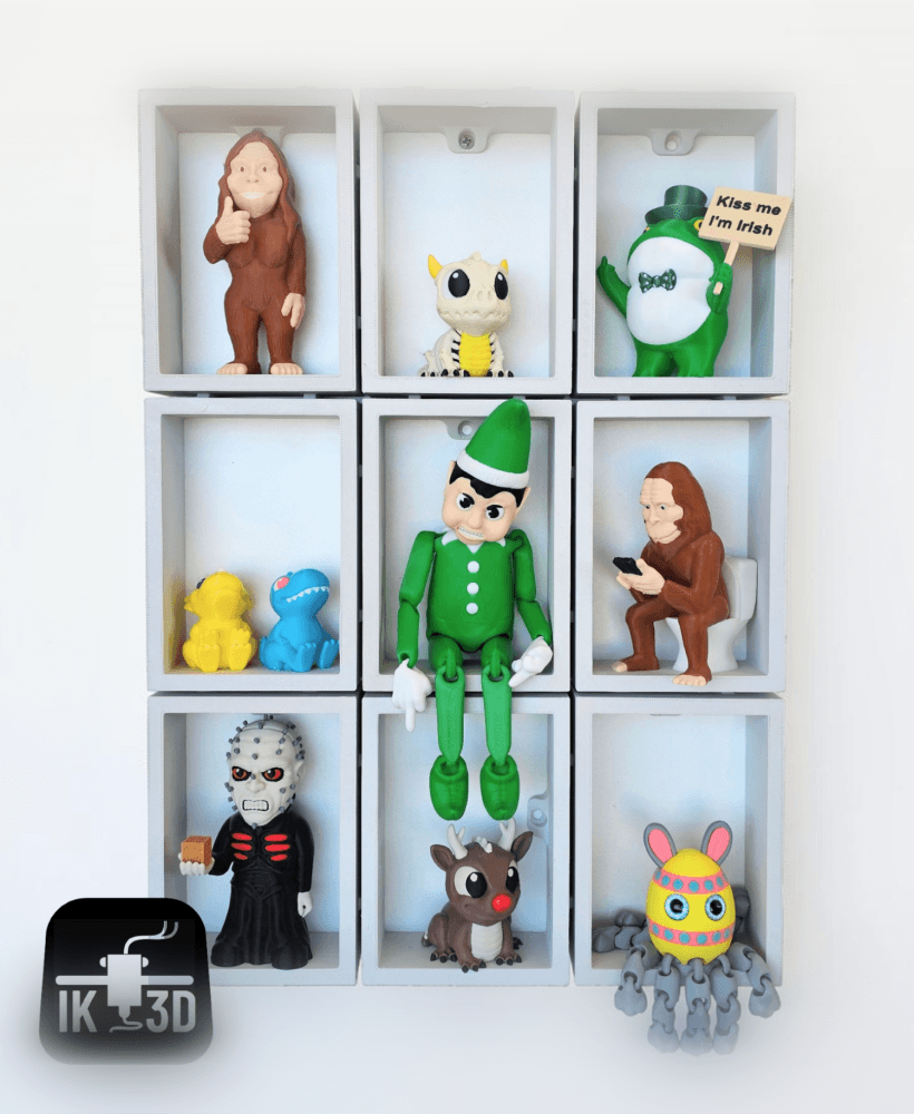 Modular Rectangular Display Shelves 3d model