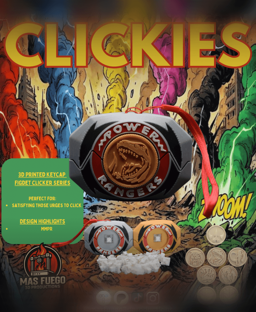 MMPR Morpher - Clickies - Mas Fuego 3D Productions - Fidget Clicker 3d model