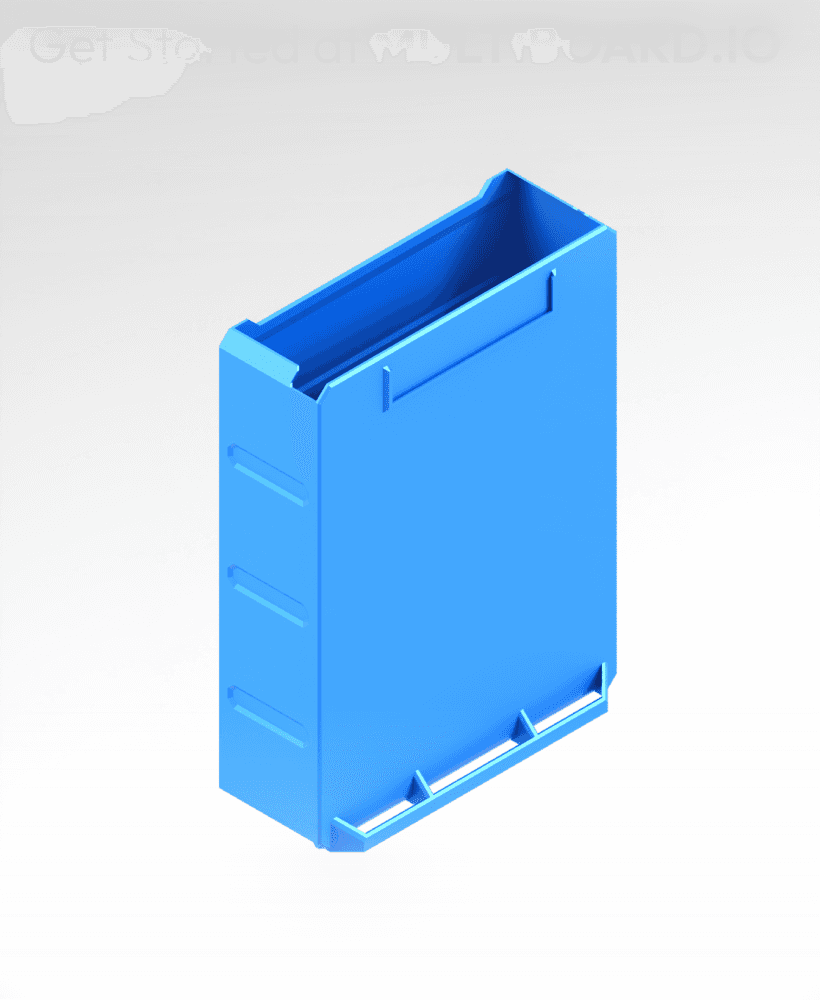 3x4x1 LU - Labelled - Magnetic - Simple Multibin Drawer 3d model