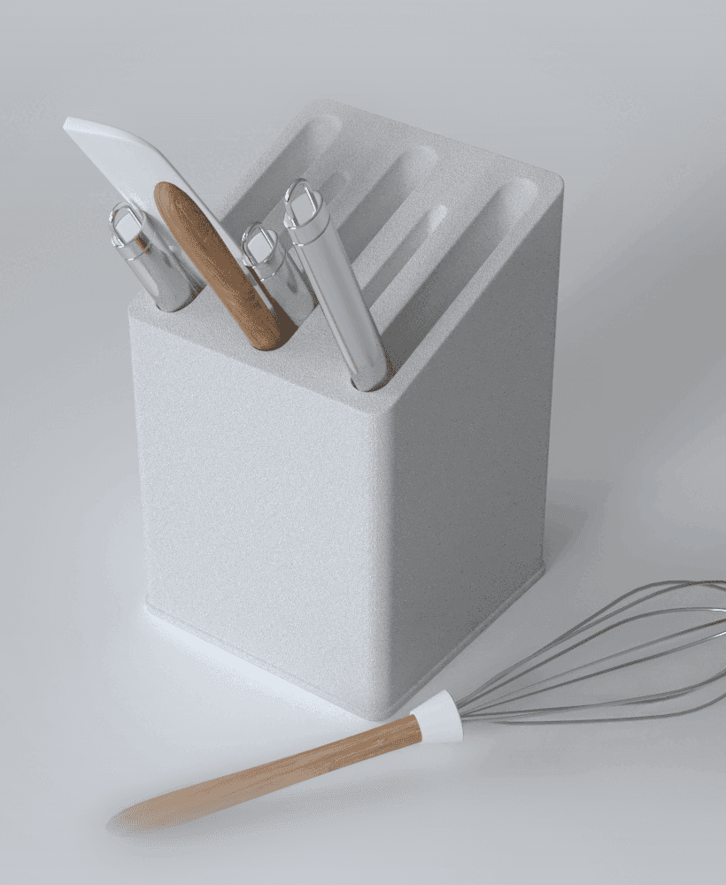 Minimalist Knife Holder | Modern Kitchen Knife Holder & Organizer 3d model
