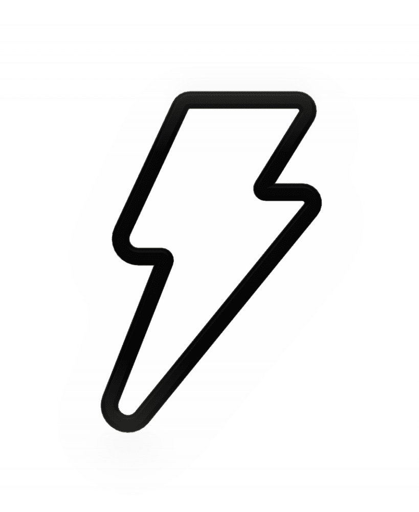 Lightning Bolt Cookie Cutter STL File - 4 inches 3d model