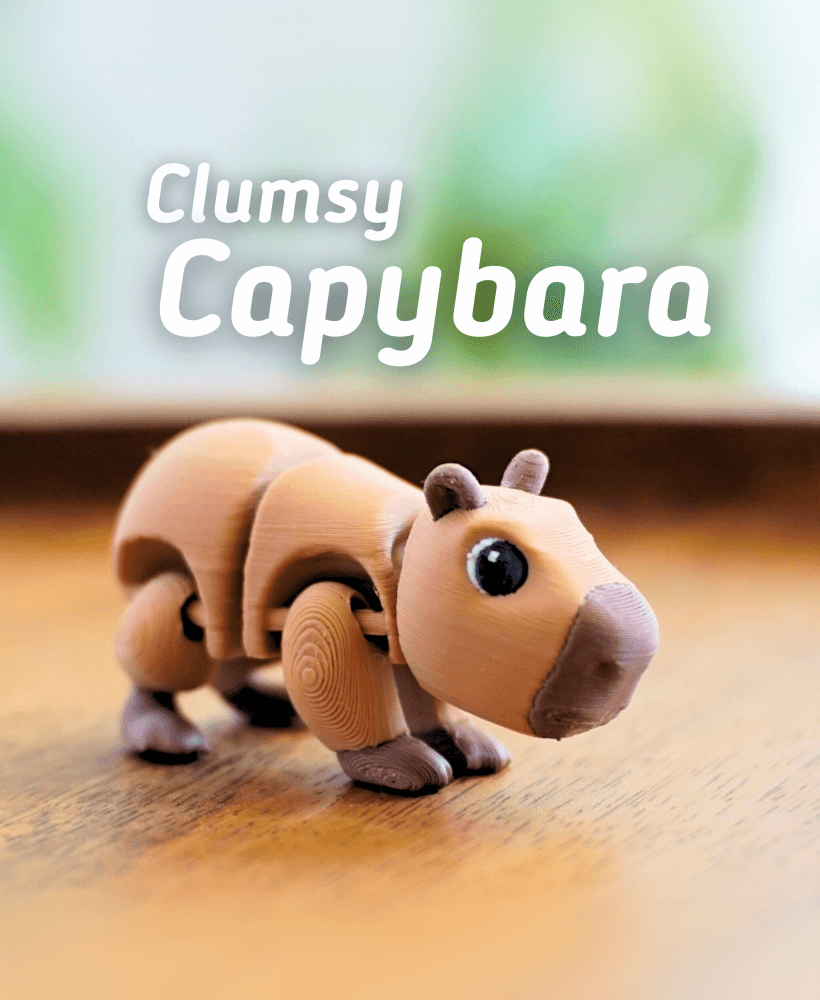 Clumsy Capybara - Articulated Fidget Capybara - Ludo Flexy 3d model
