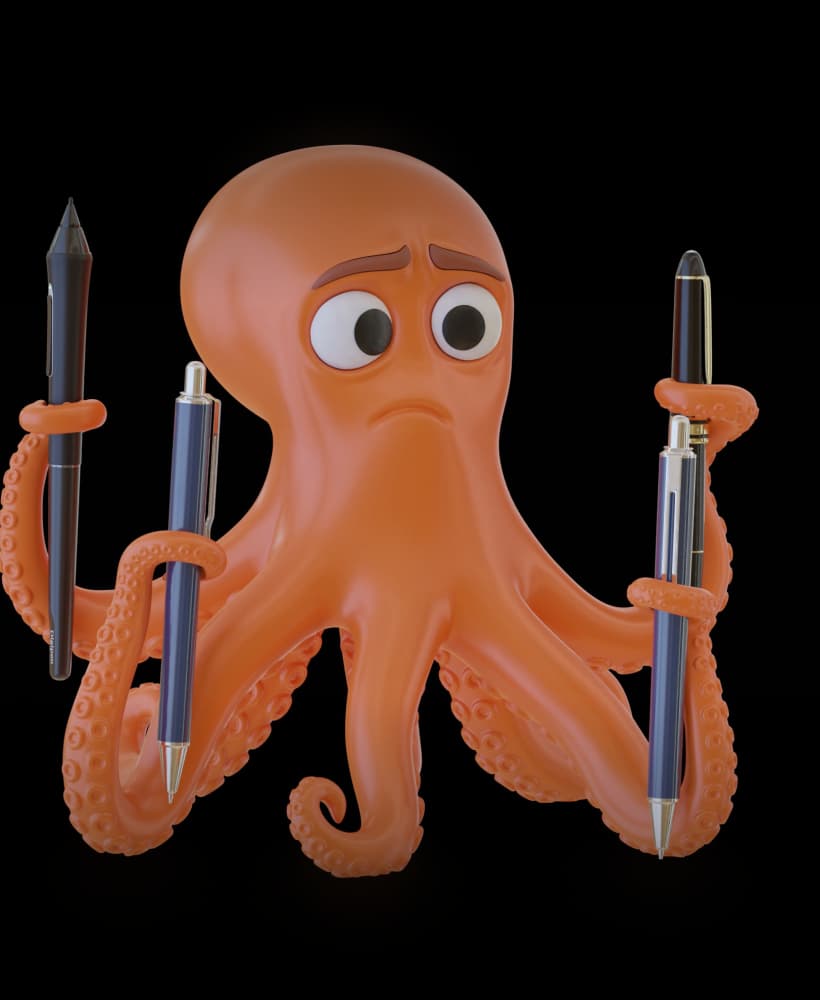 Octopus Pen Holder 3d model