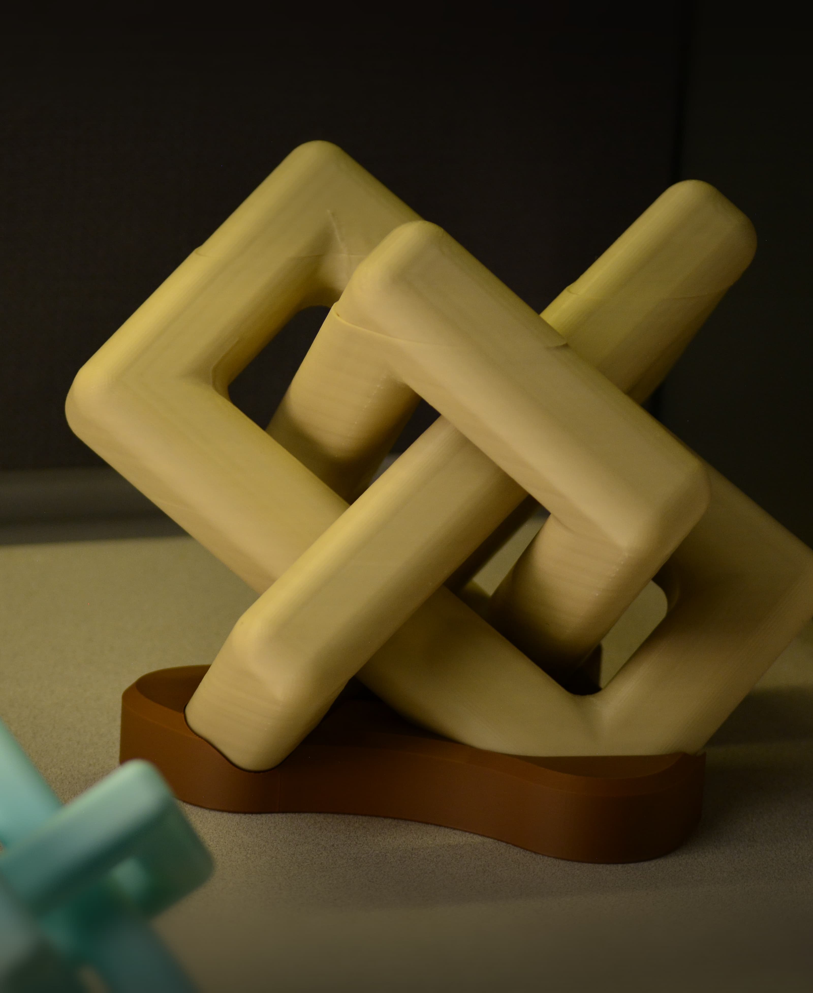 Tri-linked Knot - Print in place 3d model
