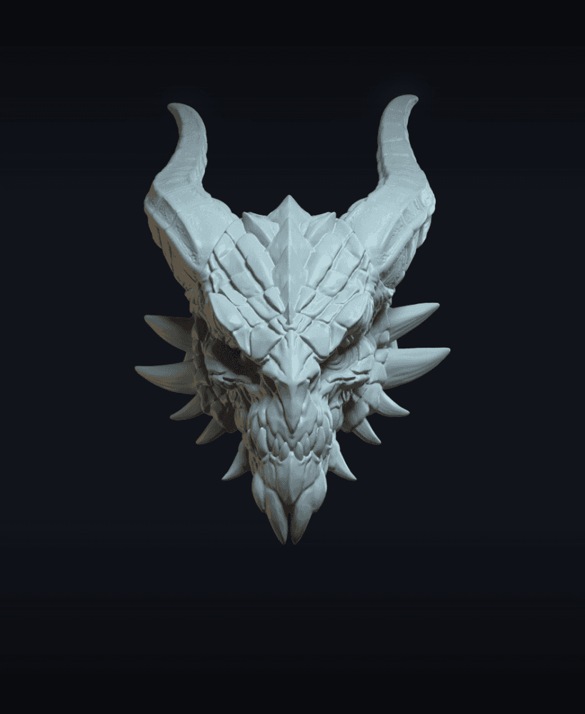 Dragon v1 Action Figure Head 3d model