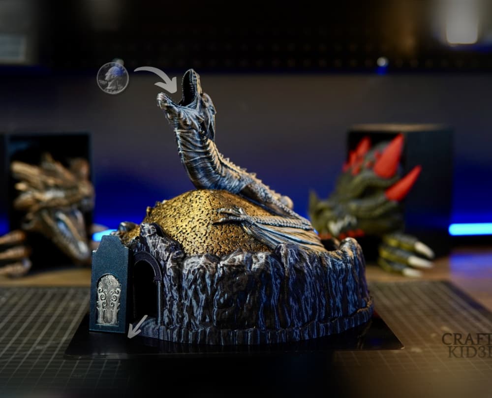Dragon's Hoard Coin Bank 3d model
