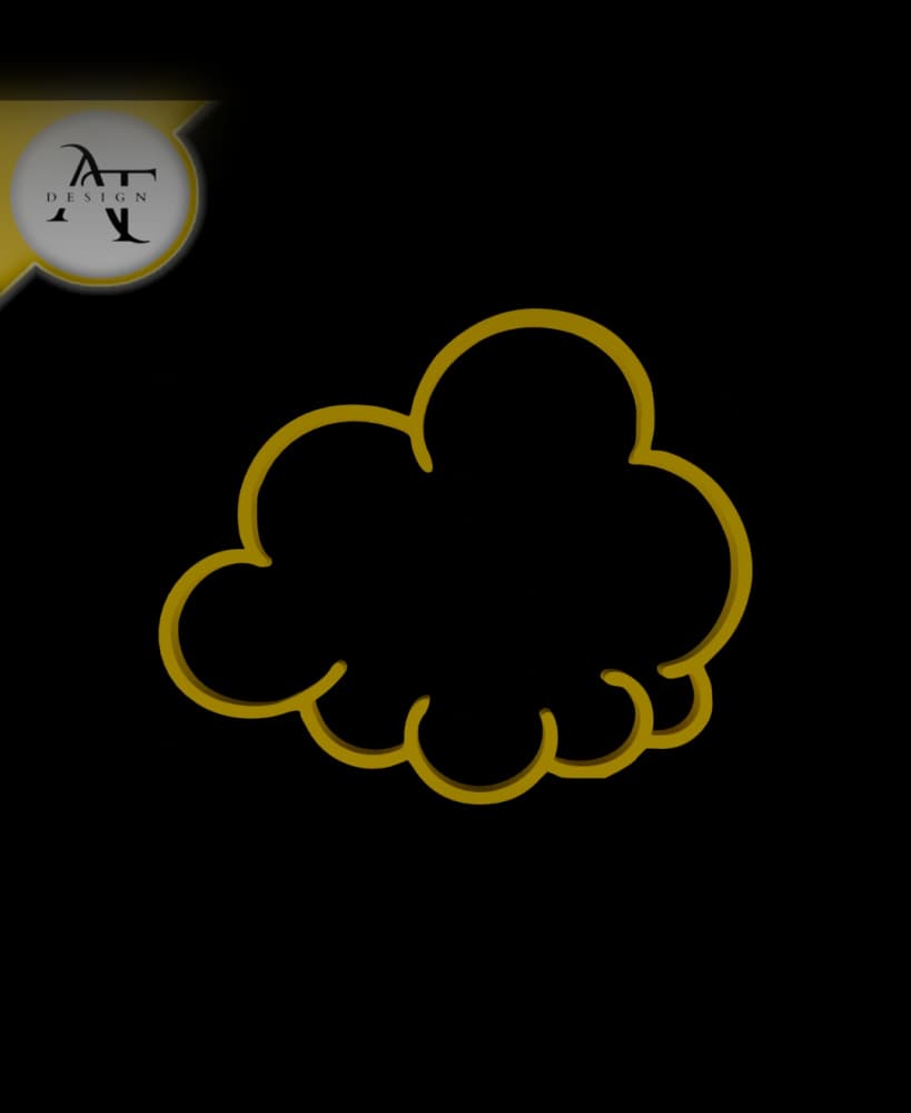 Simple Cloud Symbol - 2D Art 3d model