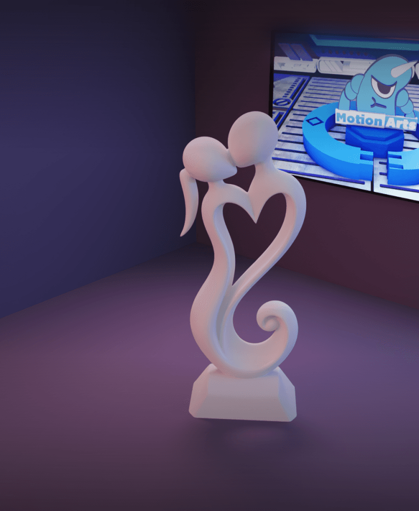 Casal Beijando Estatua.stl 3d model
