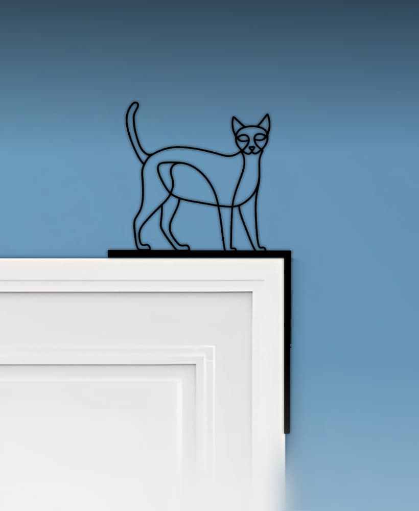 Cat Door Corner Decor 3d model
