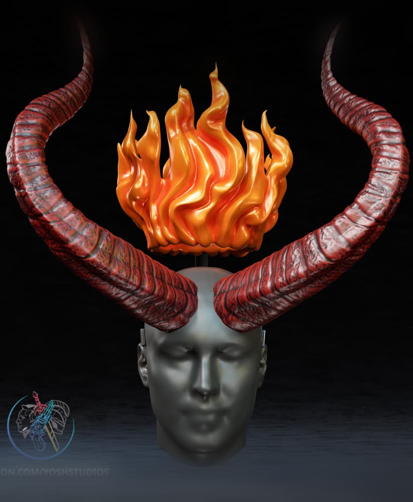 Hell Boy Crown & Thorns 3D Printer STL File 3d model