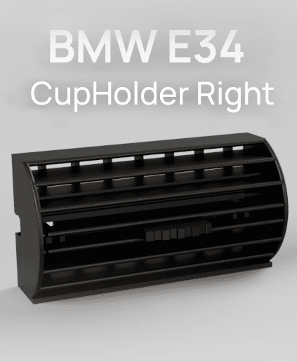 BMW E34 Cup Holder Manual Version Center Console Right 3d model