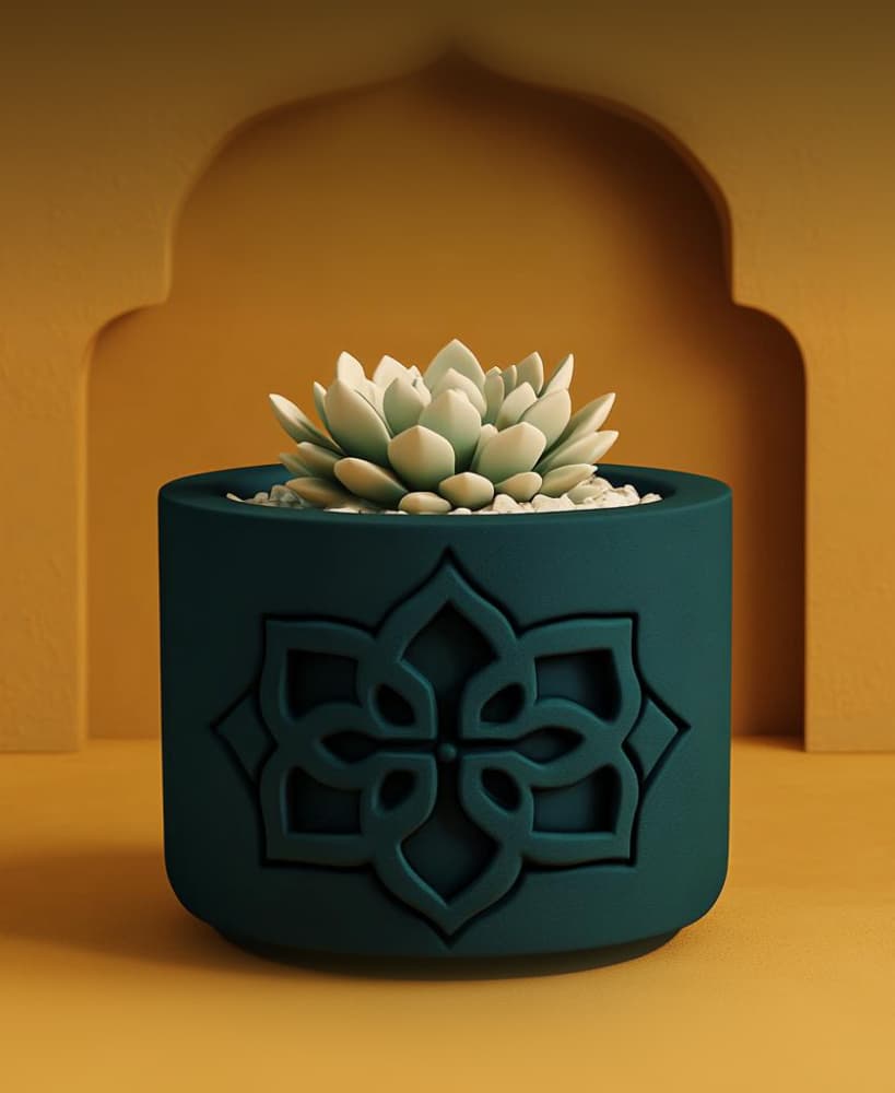Marrakech Blossom Vase & Planter – Stylish Floral Decorative Pot for Plants 3d model