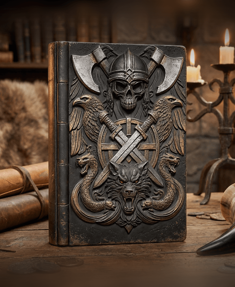 Viking Skull Book Box 3d model