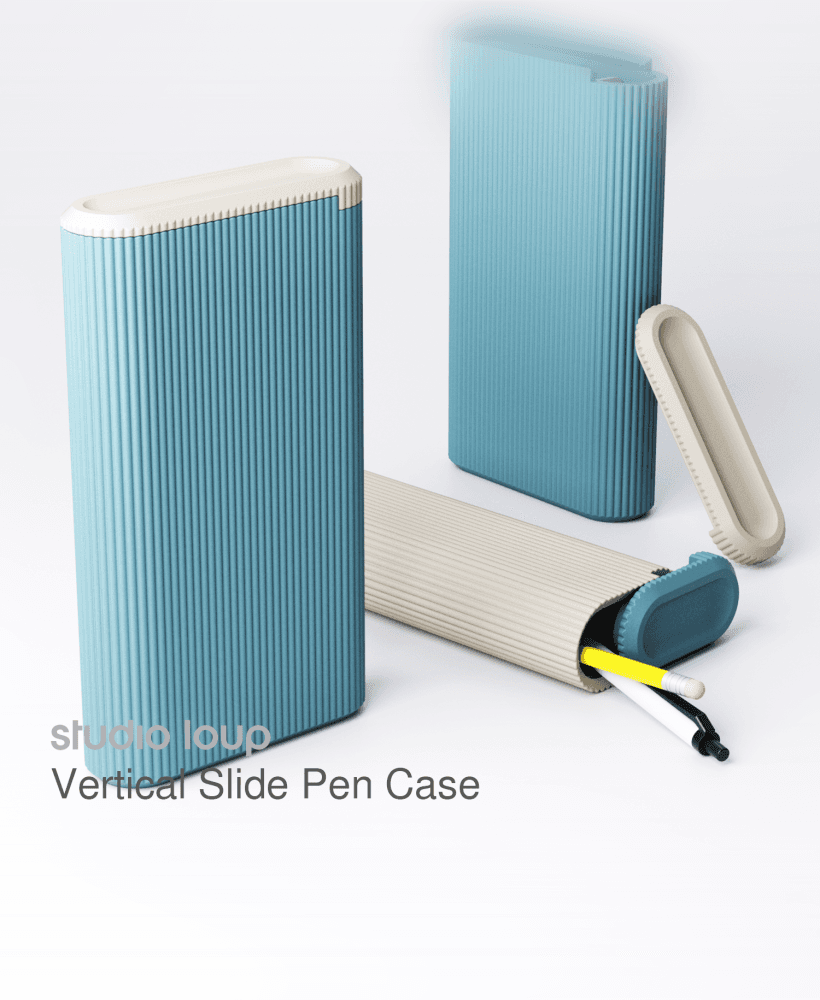 Vertical Slide Pen Case (Includes 2 Sizes) 3d model