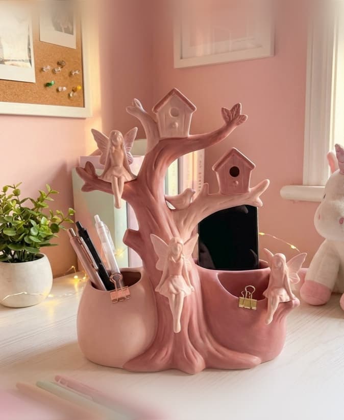 Fairy Treehouse Desk Organizer & Phone Stand 3d model