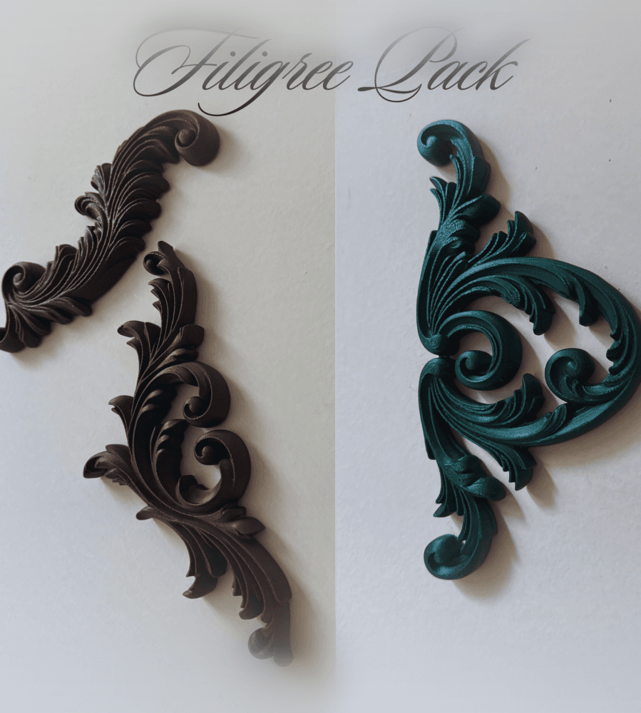 Victorian Filigrees Pack Gothic Home Decor 3d model