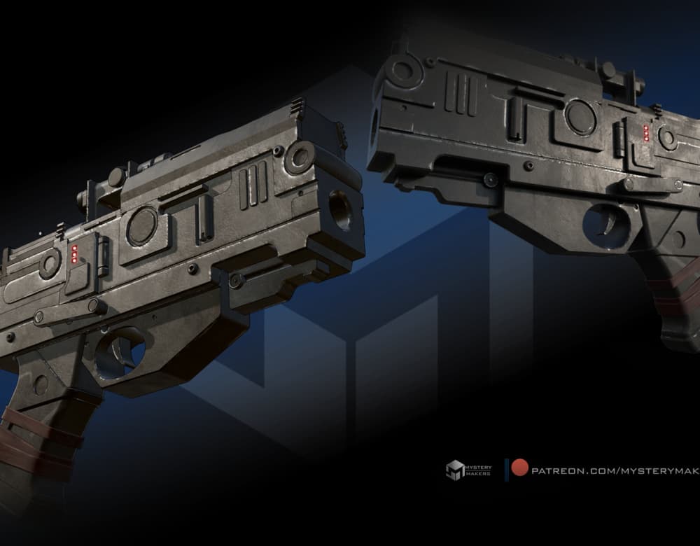 Kuruk's blaster pistol functional 3d model