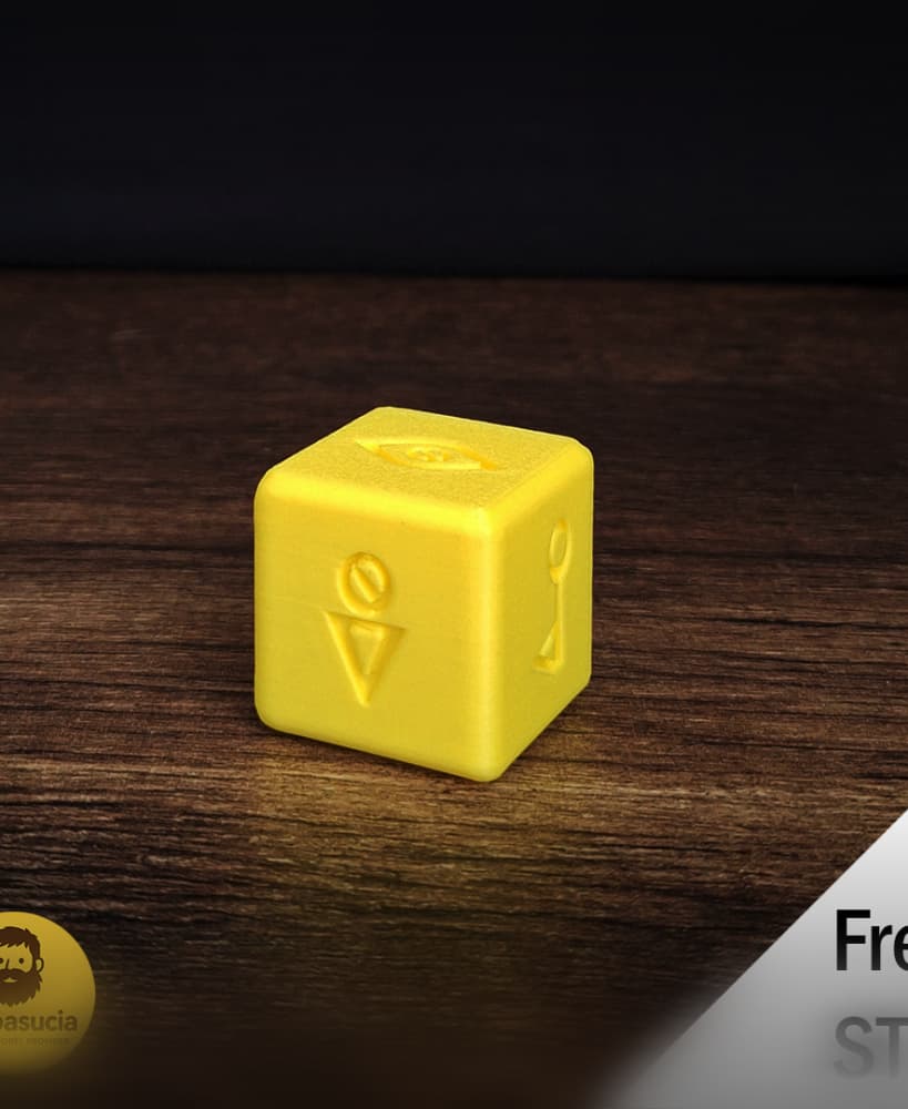 New Year "Reality Check" Dice | Party Game (Free STL) 3d model