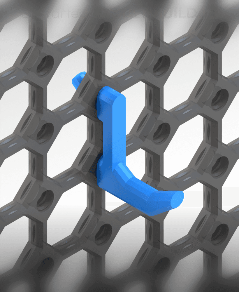 25 mm, Pegboard Click Hook 3d model