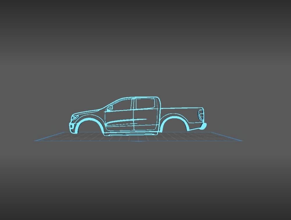 Ford - Ranger 2019 Wall Art 3d model