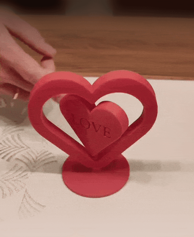 HEART & LOVE FIGURE (ROTATING) 3d model