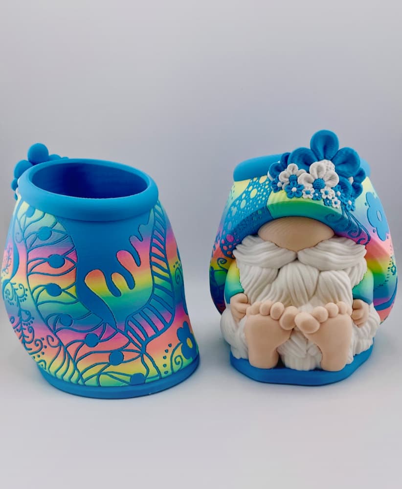 Shy Guy Gnome Planter Painted 3d model