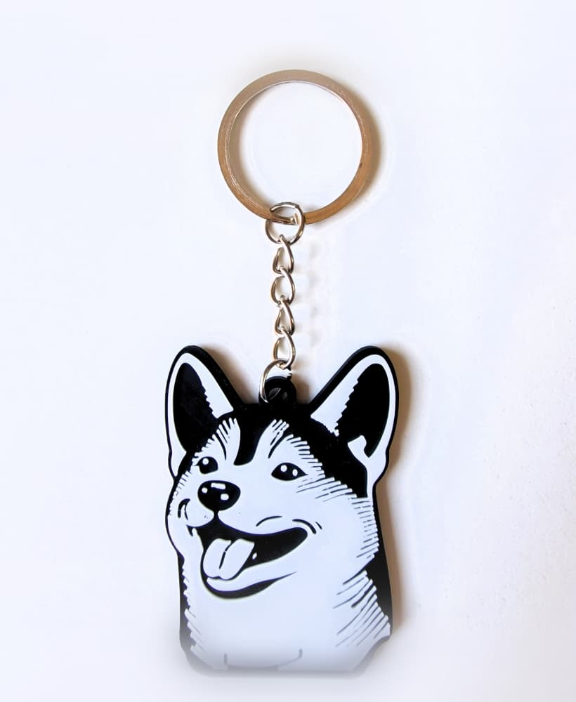 Shiba inu keychain 3d model
