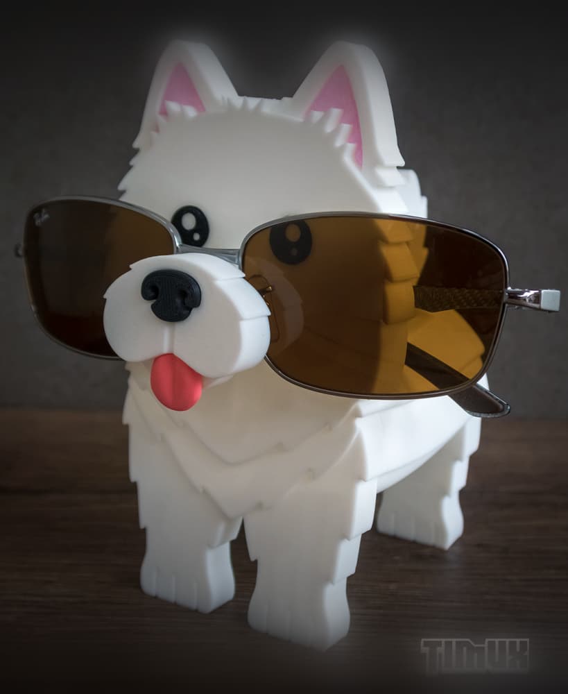 SAMOYED GLASSES HOLDER 3d model