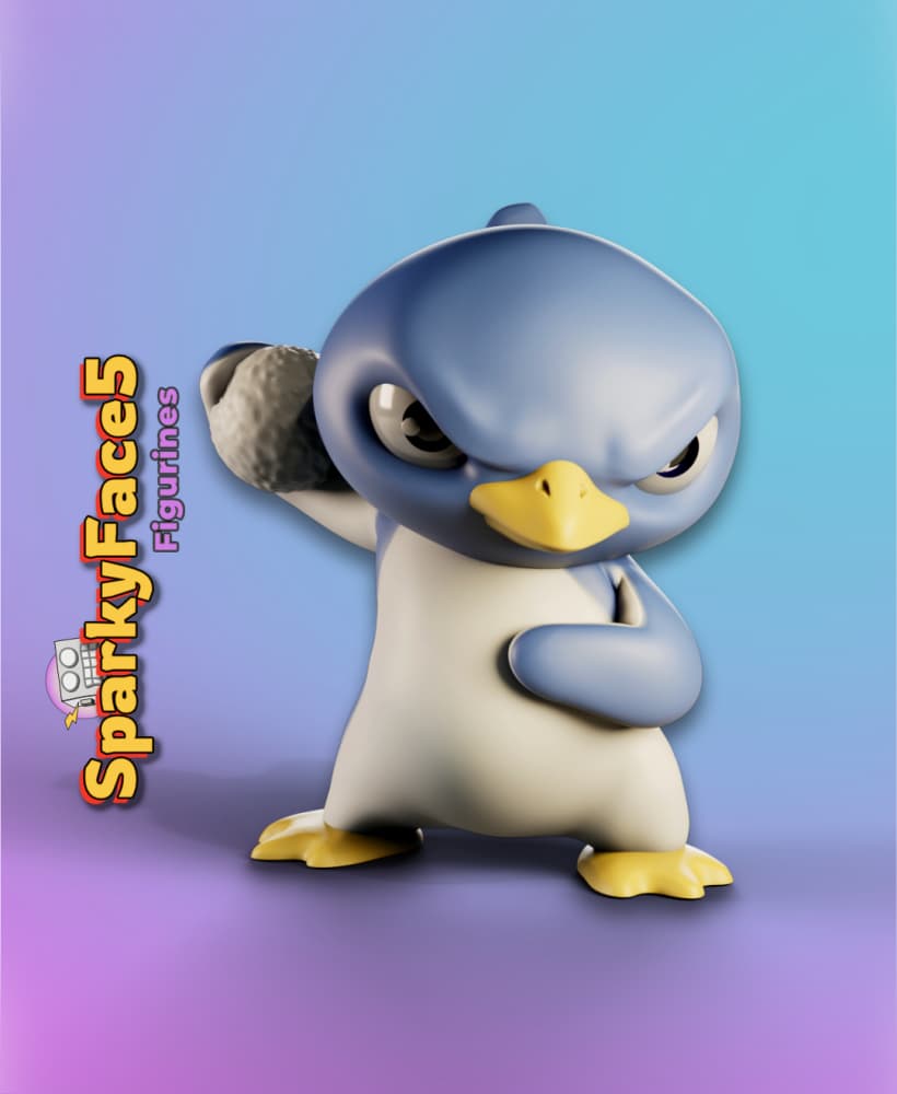 Penguin Army - SnowBall 3d model