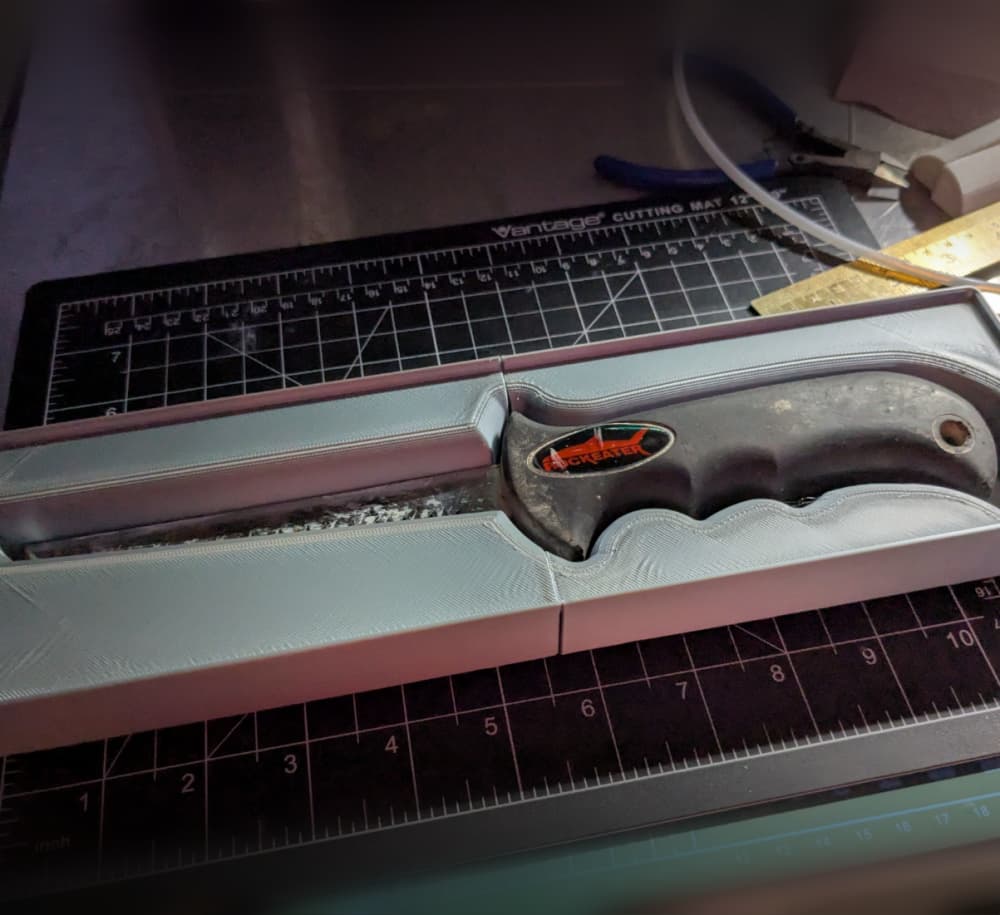 Rockeater Drywall Saw - Gridfinity Bin.step 3d model