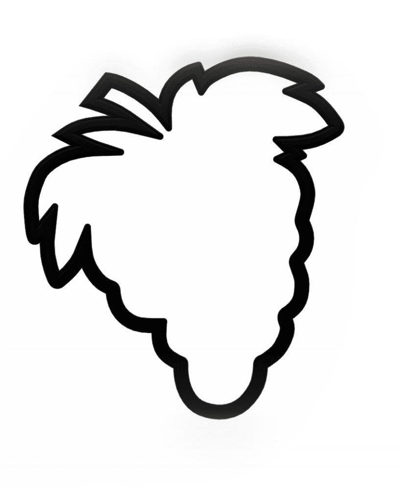 Grapes Cookie Cutter STL File - 4 inches 3d model