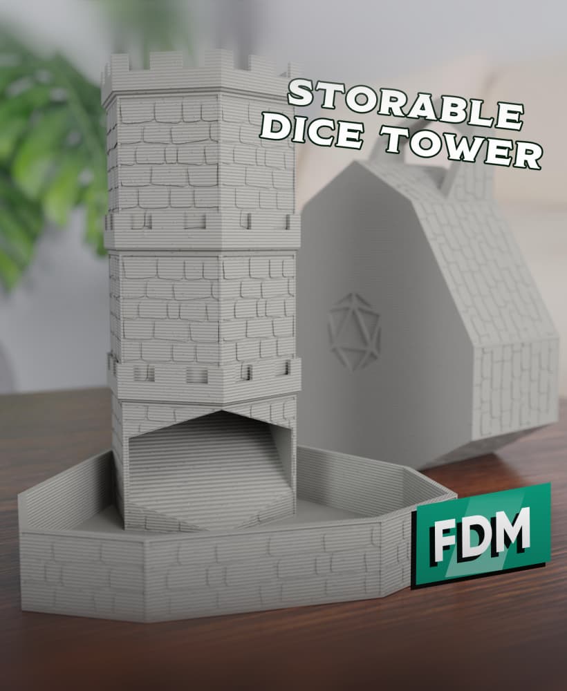 RPG - Dice Tower + Case 3d model