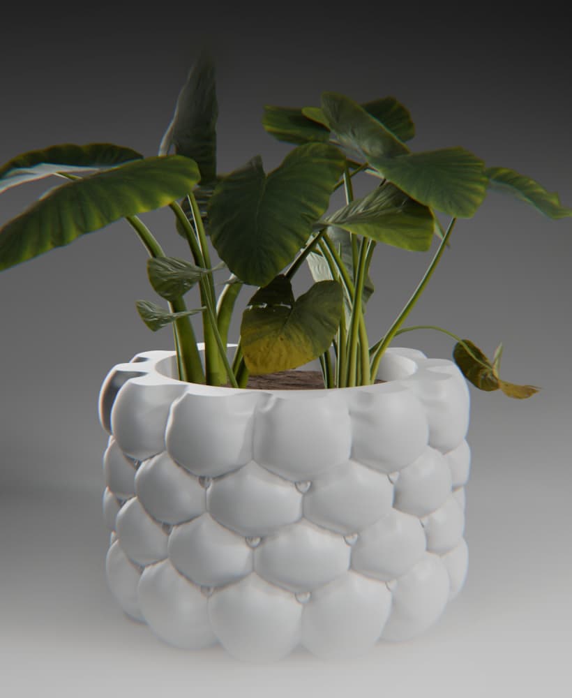 Hive-Cloth planter 3d model