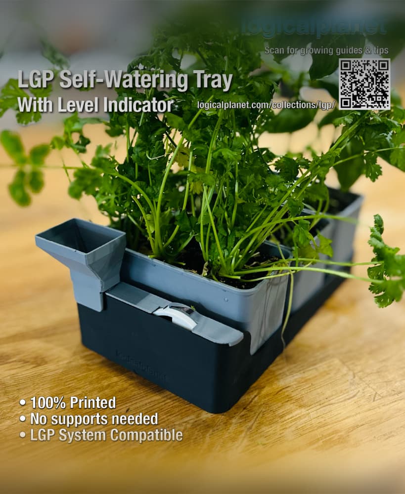 LGP Self-Watering Tray — Modular Bottom Watering Reservoir for the Logical Grow Platform 3d model