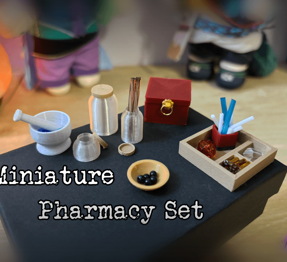 Miniature Pharmacy Set 3d model