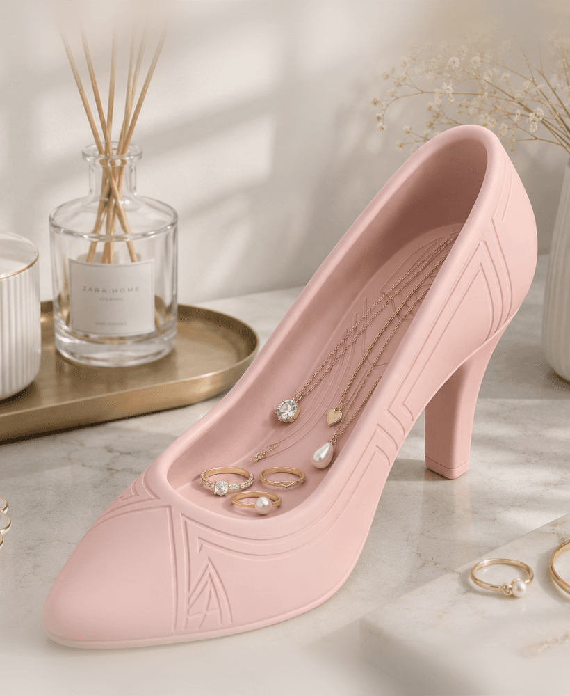 Free High Heel Jewelry Tray STL – Stiletto Ring Holder & Coquette Vanity Decor 3D Print 3d model