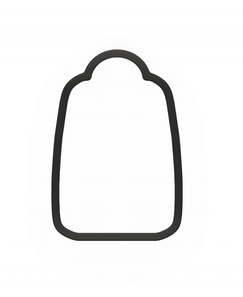 Backpack Cookie Cutter STL File - 4 inches 3d model