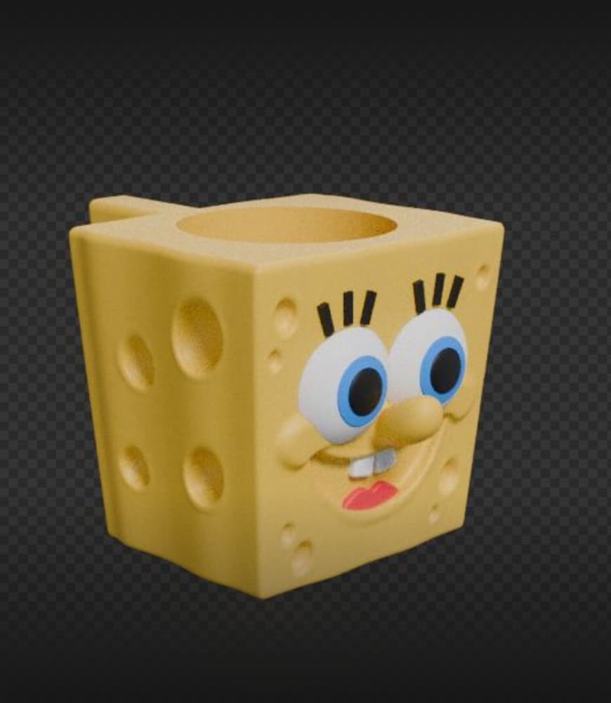SpongeBob Cup Holder 3d model