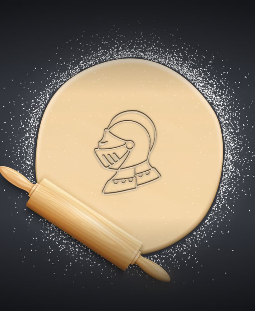 Knight Cookie Cutter, Biscuit Cutter 3d model