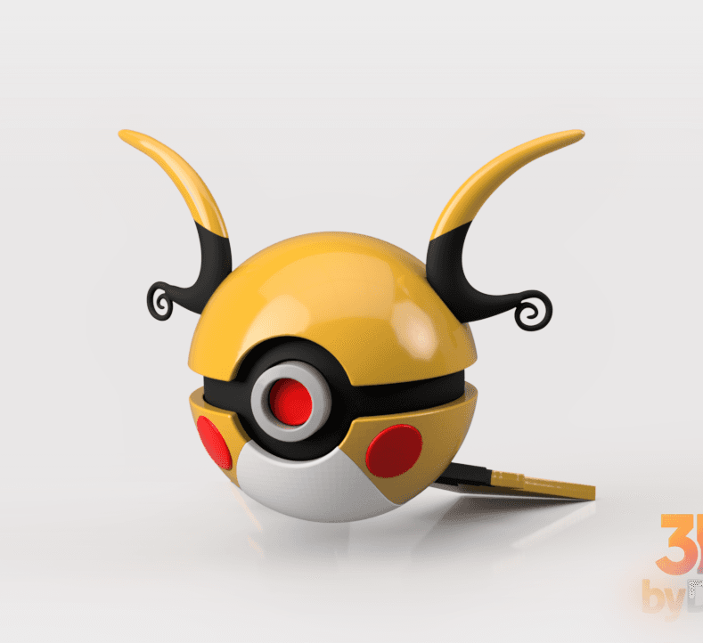 Raichu (Mega X) Poke Ball 3d model