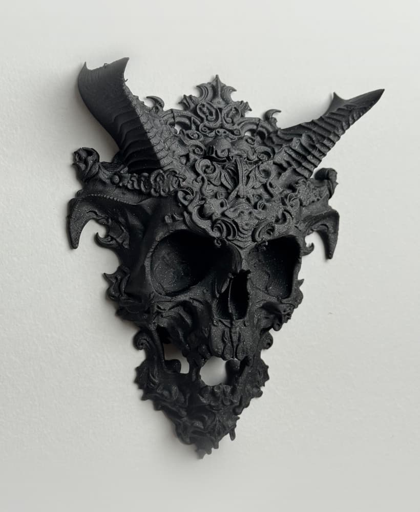 Demon Skull Wall Art Fantasy Demon Skull Wall Decor Gothic Decor 3d model
