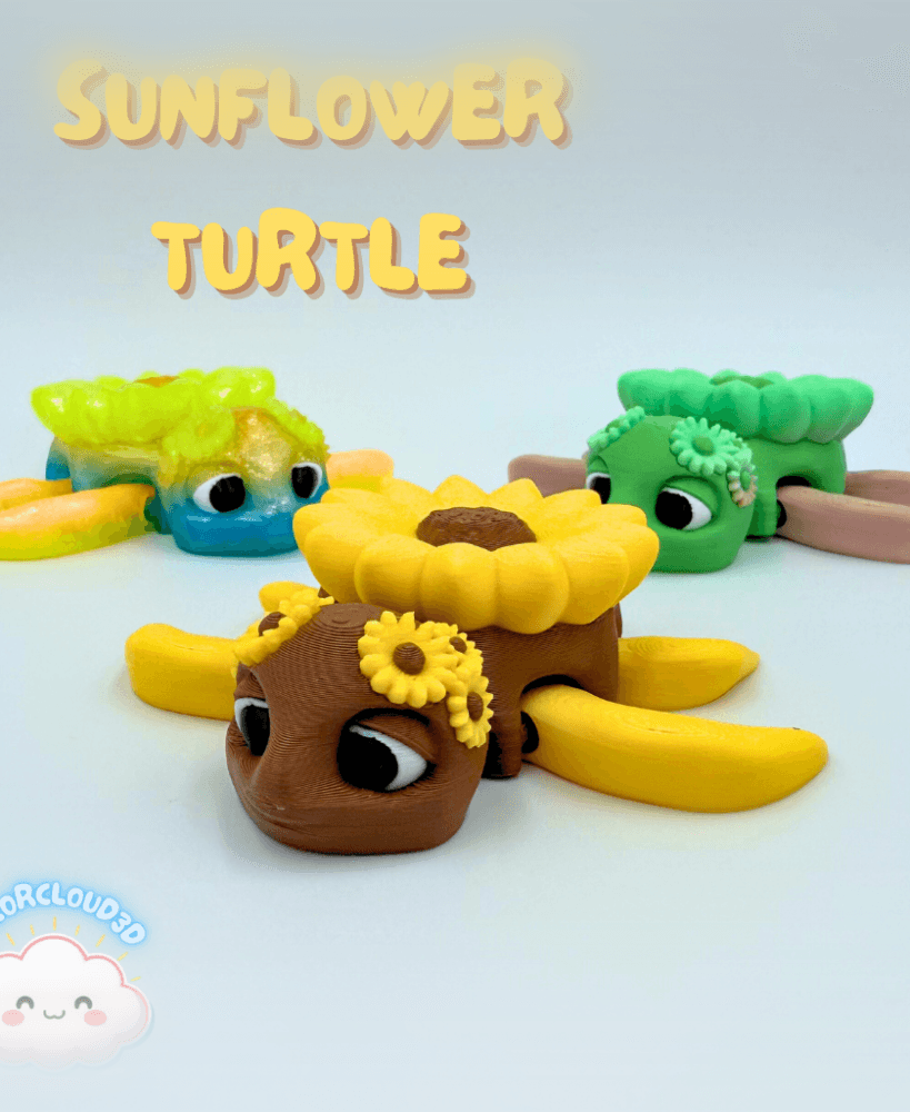 Sunflower Turtle - ColorCloud3D 3d model