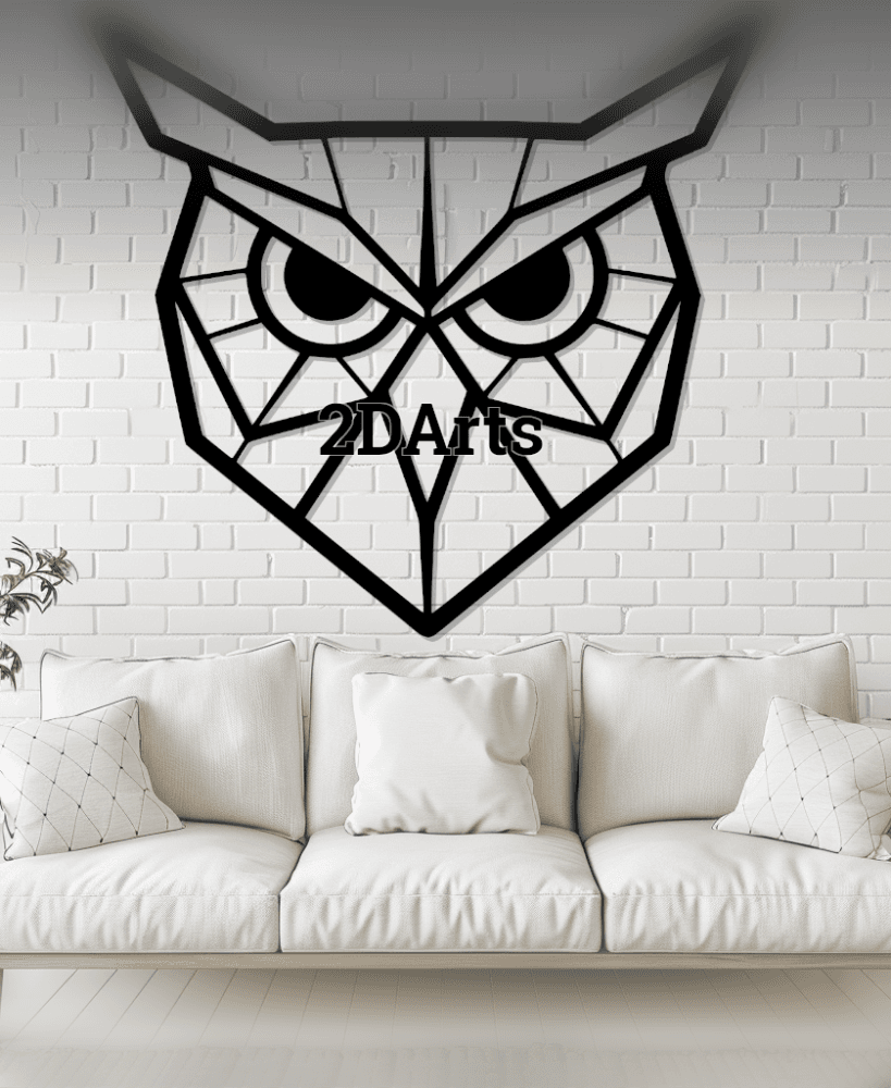 Low Poly Owl 2D Wall Art/Window Art 3d model
