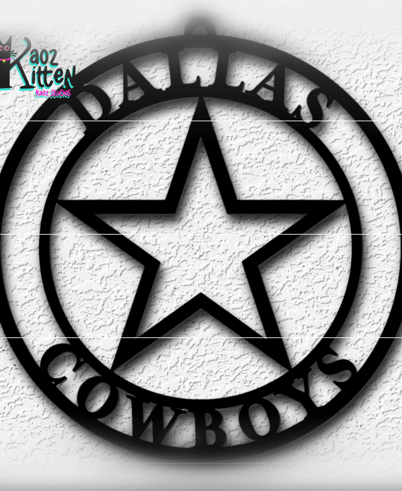 Dallas Cowboys Football Team sign Fan Decor 3d model