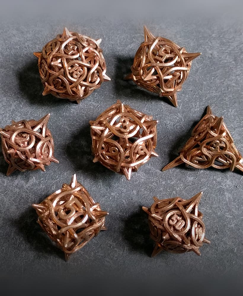 Thorn V2 Mini Dice Set with Decader 3d model