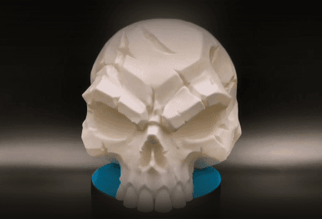 Battle-Scarred Skull - Dark Decor 3d model