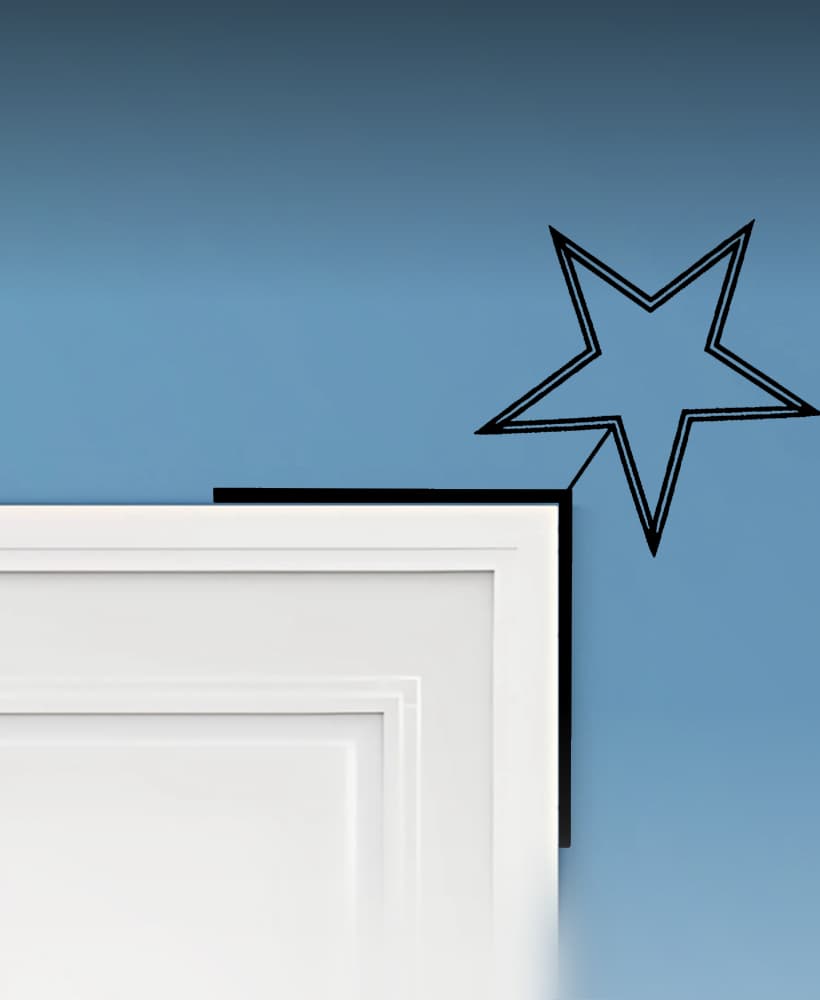 Star Door Corner Decor 3d model